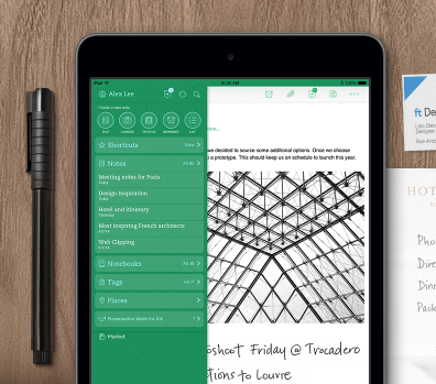 Evernote screenshot