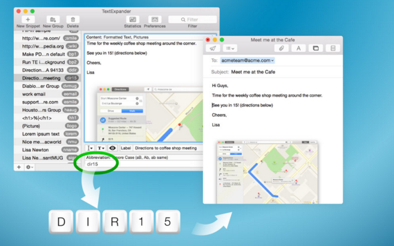 TextExpander screenshot
