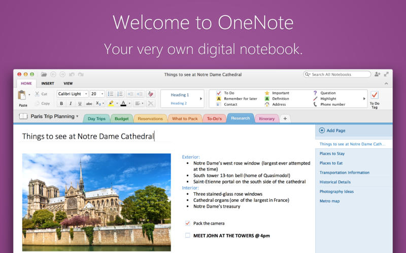 OneNote screenshot